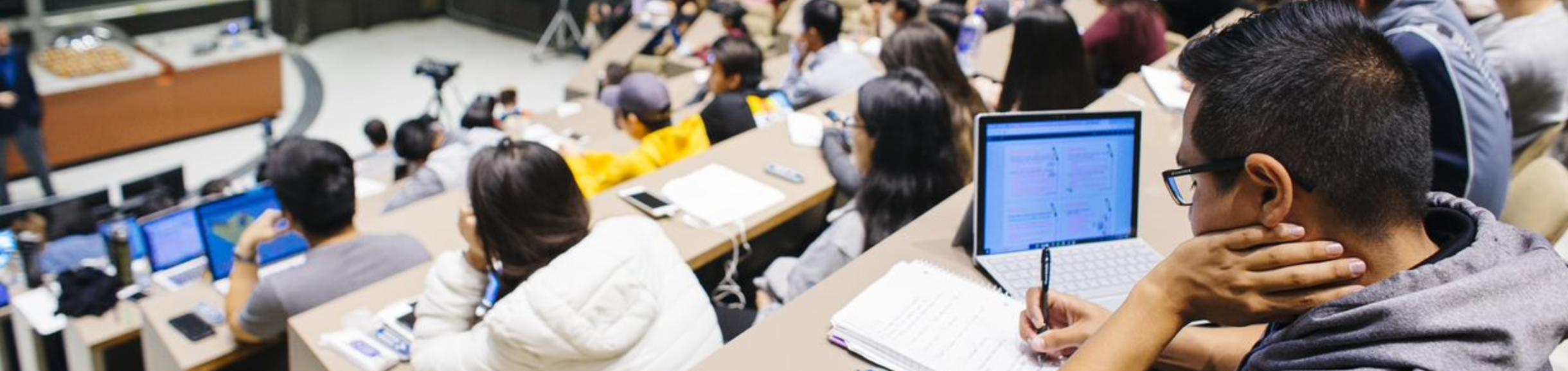 Students in Physics Classroom Lecture Hall